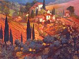 Famous View Paintings - View from San Gimignano